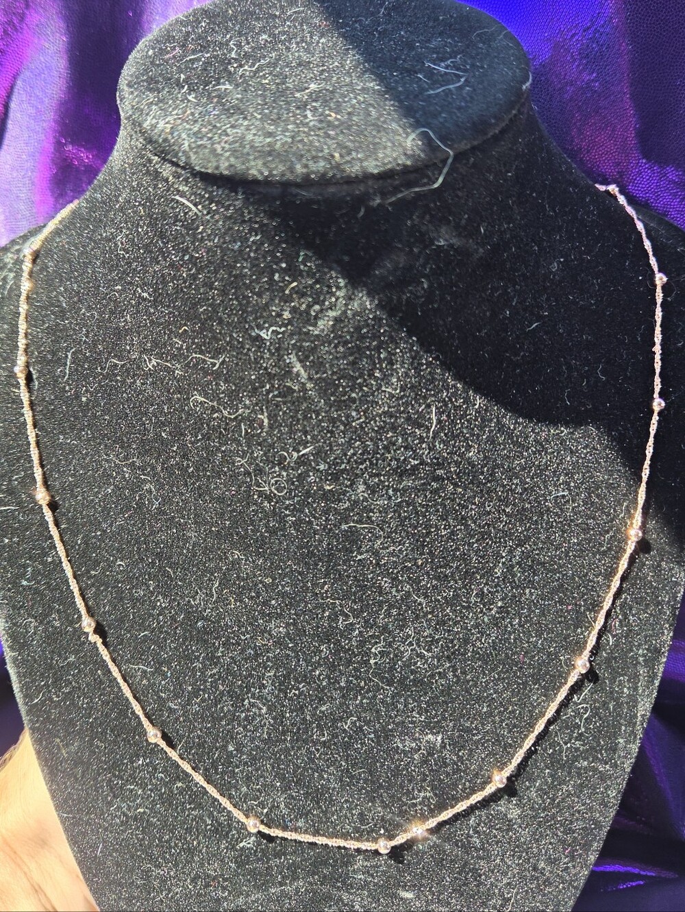 925 Sterling Silver With 14k Delicate Rose Gold Vermeil Moon Necklace